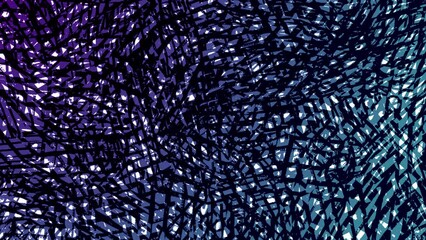 Wall Mural - spinning hand-drawn blue textures, 4k loop motion background.