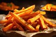 Sweet Potato Fries in a close-up shot, macro shot - made with generative AI tools