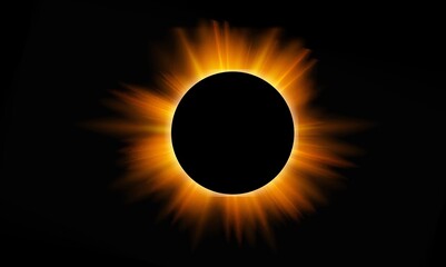 Wall Mural - Solar Eclipse concept, astronomical colored background