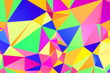 Wall Mural - abstract colorful background consisting of triangles of different sizes and shapes.