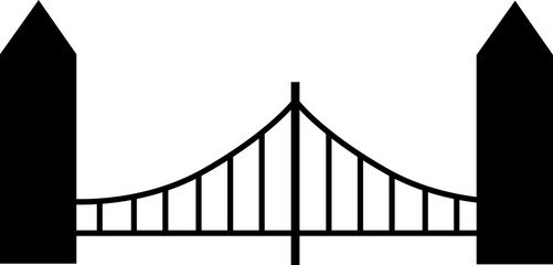 silhouette of a bridge