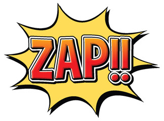 Sticker - Zap retro comic speech bubble and effect in pop art style