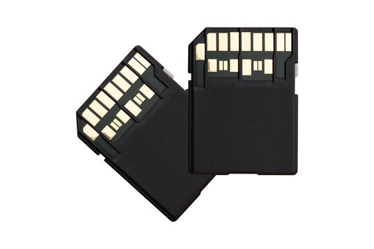 Memory Card, SD Card and Card for camera Isolated on White Background.