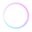 Abstract neon glow ring element