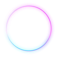 Wall Mural - abstract neon glow ring element