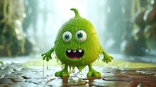 A Cartoon Character With Goo On It