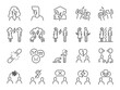 Bad relationship icon set. It included a couple, frustration, mad, and more icons. Editable Stroke.
