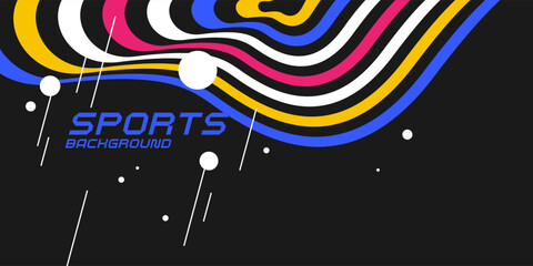 Poster - Abstract background in a modern trendy style. Poster with simple flat organic shapes, geometric shapes and lines.