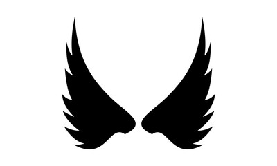 Poster - simple bird wings vector logo