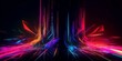 © STUDIO.no.3 - Abstract background with interlaced digital glitch and distortion effect. Futuristic cyberpunk design. Retro futurism, webpunk, rave 80s 90s cyberpunk aesthetic techno neon colors. Generative AI