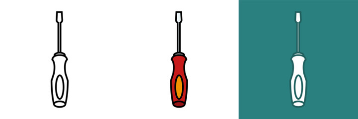 Screwdriver Icon, the screwdriver icon represents an essential and versatile tool used for driving and removing screws. 