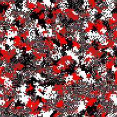 Canvas Print - abstract pixel texture with squares for banner, card, web or textile prints