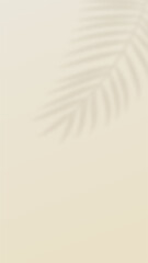 Poster - Tropical palm leaf shadow. Soft color background