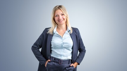 Smiling young business woman  portrait.