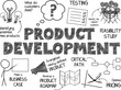 © treenabeena - PRODUCT DEVELOPMENT black business concept sketch notes on transparent background