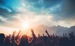 church concept: worship and praise, Generative AI