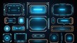 Abstract technology ui futuristic concept hud interface hologram elements of digital data chart.Hud,GUI for game background design. Technology background. Digital data. Generative AI