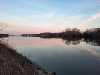 sunrise over the river