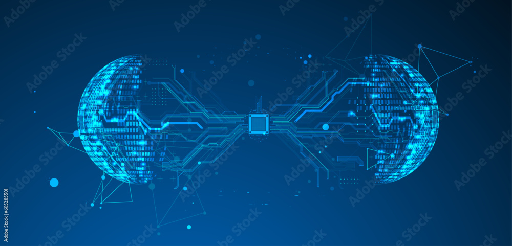 Sphere theme vector illustration. Digital technology background. Stock ...