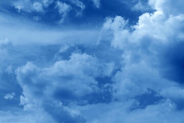 Beautiful cloudscape on a blue sky background