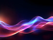 © Alexandr - abstract futuristic background with glowing neon moving high speed wave lines and bokeh lights. Data transfer concept, Ai