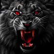 black roar lion red eyes