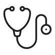 stethoscope line icon