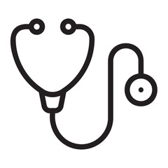 Wall Mural - stethoscope line icon