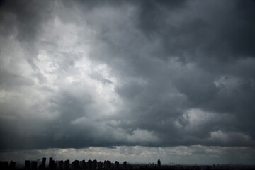 Wall Mural - The sky with dark clouds for background