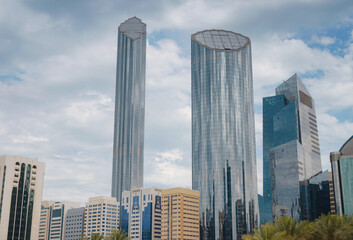 Wall Mural - Beautiful view of the skyscrapers of Abu Dhabi