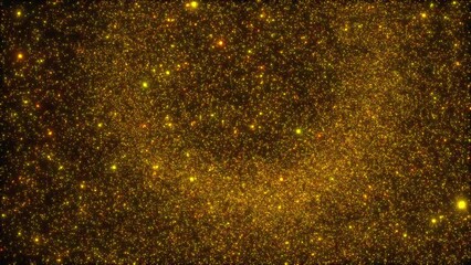 Poster - Small gold particles. Computer generated 3d render
