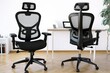ergonomic office chair with adjustable headrest and lumbar support, created with generative ai