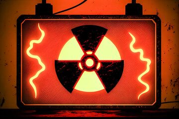anime nuclear danger sign. Generative AI, Generative, AI
