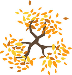 Wall Mural - tree or plant top view for landscape design. icon colored tree for architectural map, plan. green sp