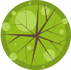 Wall Mural - tree or plant top view for landscape design. icon colored tree for architectural map, plan. green sp