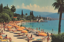  Retro Vintage Postcard From Sunny Italy 1970 Vibes Ai Generated Art Generative AI