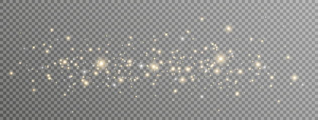 Wall Mural - golden light background. glitter stars. sparkle gold bokeh. twinkle fairy bulb. shine luxury banner.