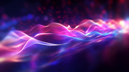 Abstract futuristic background with pink blue glowing neon moving high speed wave lines and bokeh lights. Data transfer concept Fantastic wallpaper