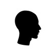 Męski profil. Głowa w widoku z boku. Anonimowy mężczyzna. Ilustracja wektorowa.