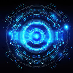 premium abstract conceptual hud and circuit board space futuristic technology ui interface hologram 
