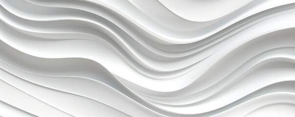 Wall Mural - Abstract White Silky Smooth Elegant Ornate Texture Generative AI 