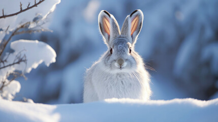 Snowshoe Hare. Generative AI