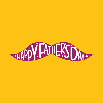 Happy Father’s Day lettering stock vector illustration 
