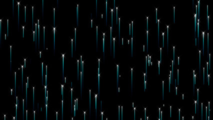 Shooting stars or comet with glowing light.