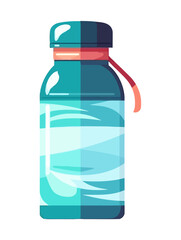 Wall Mural - Vector illustration of drinking water in a bottle