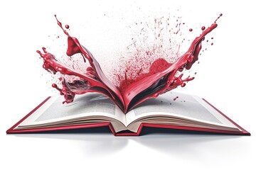 Wall Mural - red book isolated on white background. Generated by AI