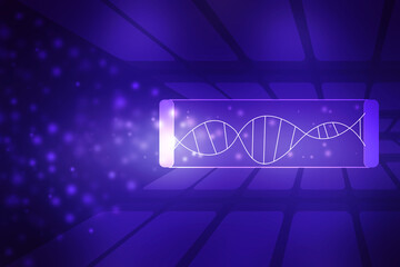 Wall Mural - 2d render of dna structure, abstract background