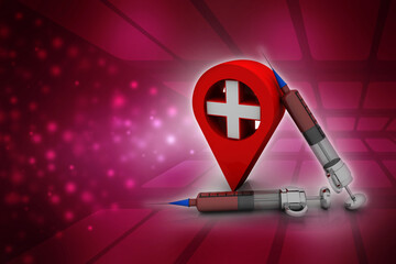 Poster - 3d rendering hospital navigation with Syringe
