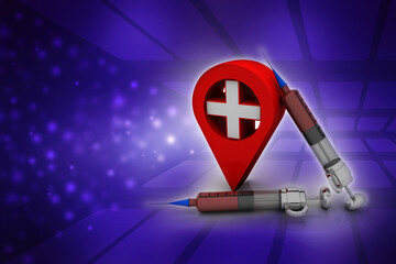 Poster - 3d rendering hospital navigation with Syringe
