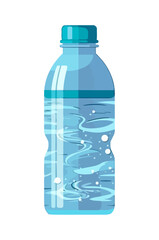 Wall Mural - Fresh purified water in blue plastic bottle